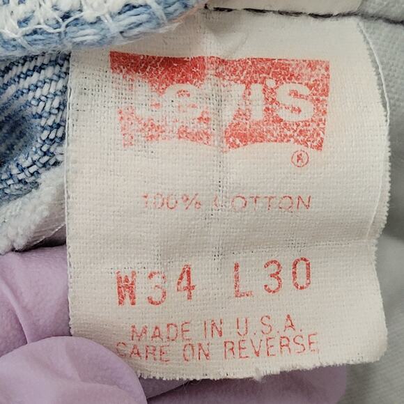 Vintage LEVIS 550 Tapered Baggy Jeans 32x29 Acid-Wash USA - Picture 7 of 16